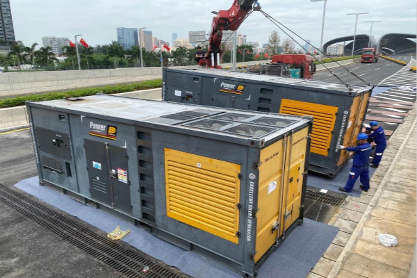 兩臺1000kw發電機組工廠并網發電